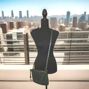 FOSSIL Devon Women's Small Leather Crossbody Shoulder Bag Green 10x7